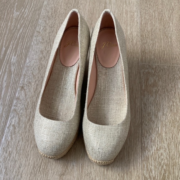 J Crew wedge espadrilles shoes! Size